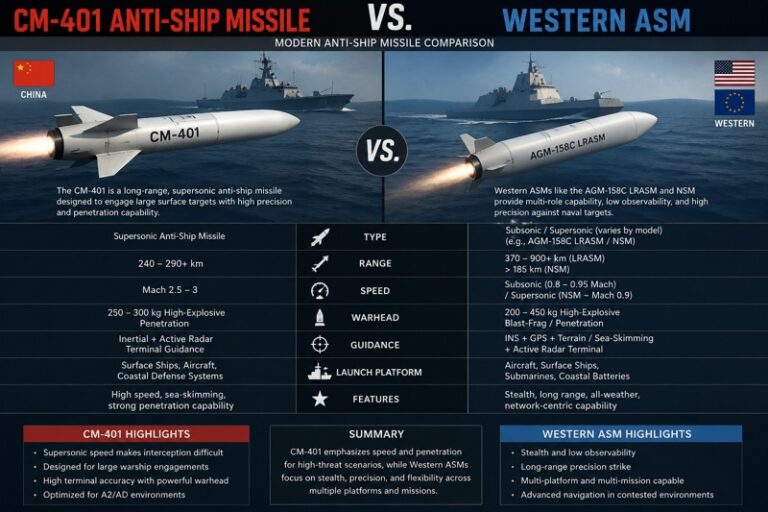 CM-401 anti ship missile vs. Western ASM
