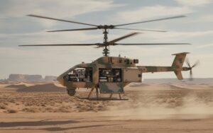side-view-of-coaxial-rotor-unmanned-helicopter-in-