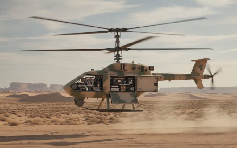 side-view-of-coaxial-rotor-unmanned-helicopter-in-